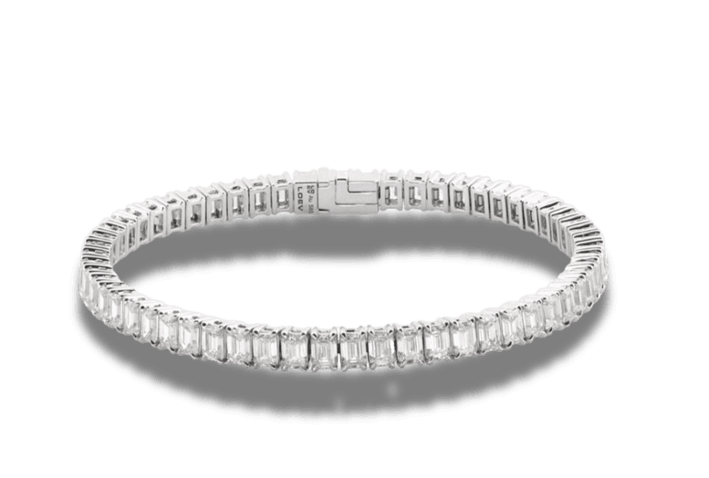 Tennis bracelet, four prong