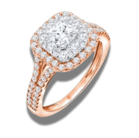 Halo ring, cushion centre
